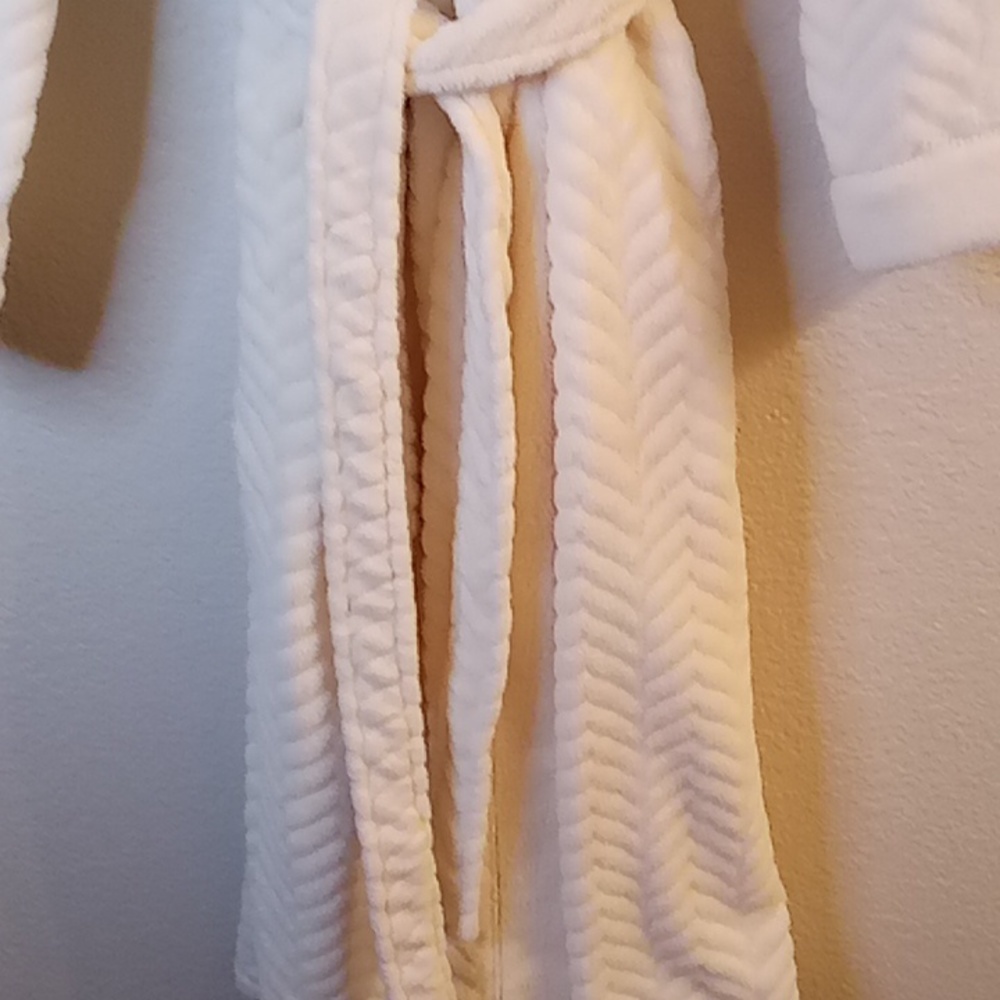 Croft & Barrow Women's Sleepwear Lounge Sz XL Vanilla Cozy Pockets Long Robe B5X - Picture 8 of 12
